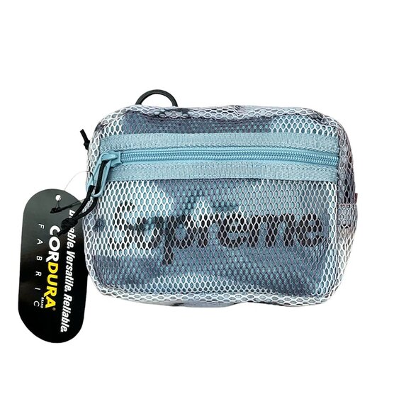 Supreme SS20 Mesh Shoulder Bag Blue Chocolate Chip Camo - Picture 2 of 6